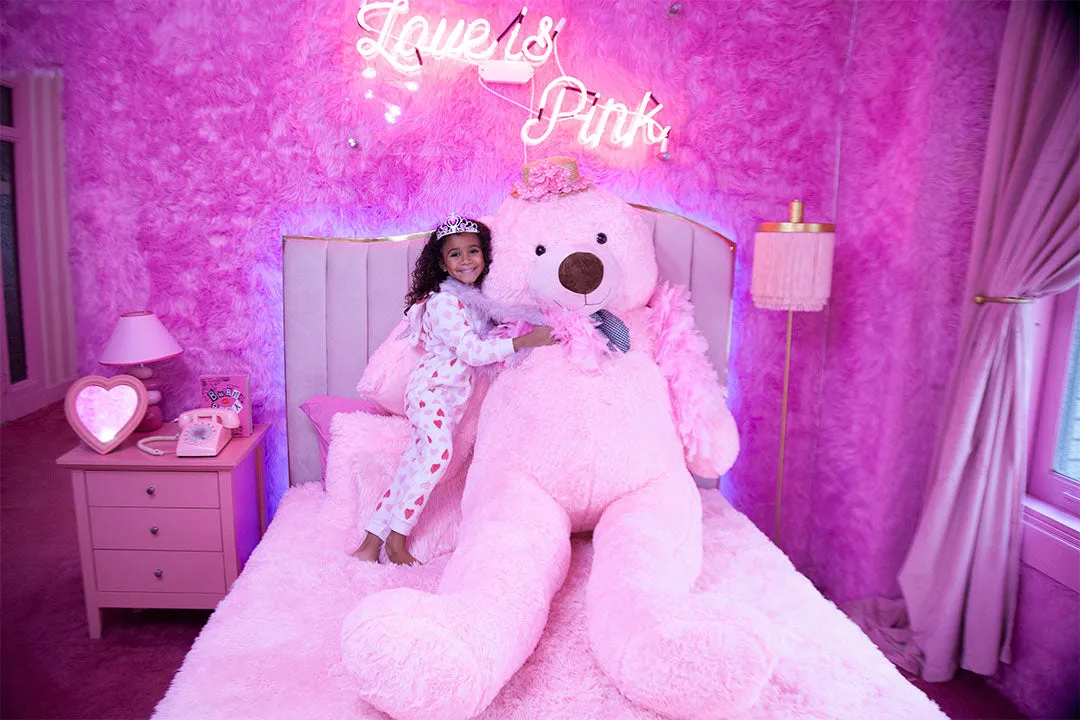 6 ft Life-Size Teddy Color Pink - 6 Ft Giant Teddy Bear - Just at $125 - Boo Bear Factory