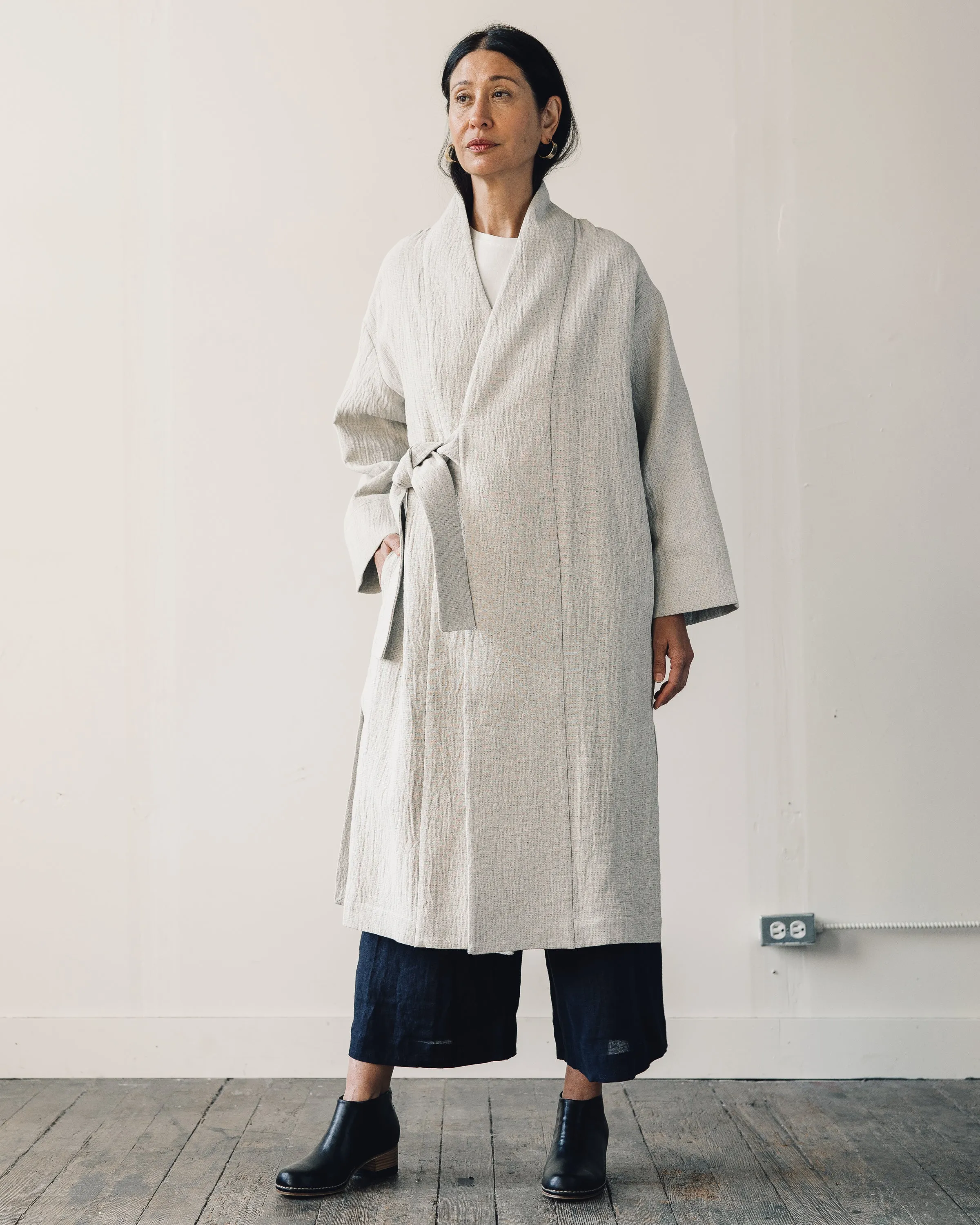 7115 Karate Long Coat, Dove