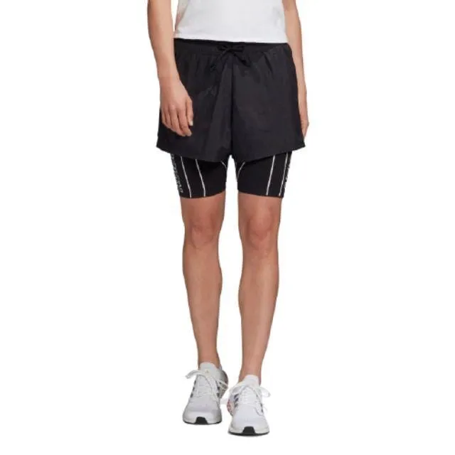 Adidas Detachable Two-In-One Women Training Short Black Fi6711