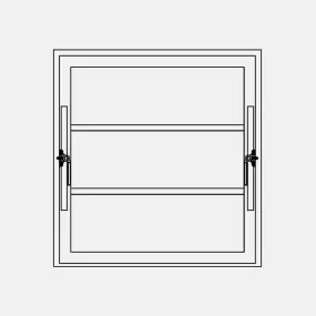 Air Window 0V 2H - Push Out Square | Standard Sizes