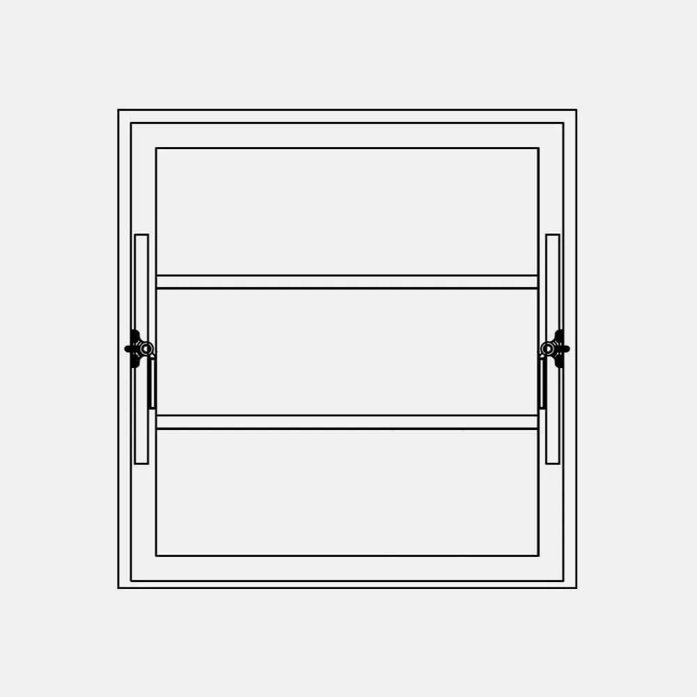 Air Window 0V 2H - Push Out Square | Standard Sizes