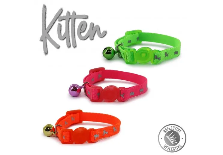 Ancol - Safety Kitten Collar - Hi-Vis Pink