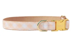 Apricot Check Dog Collar