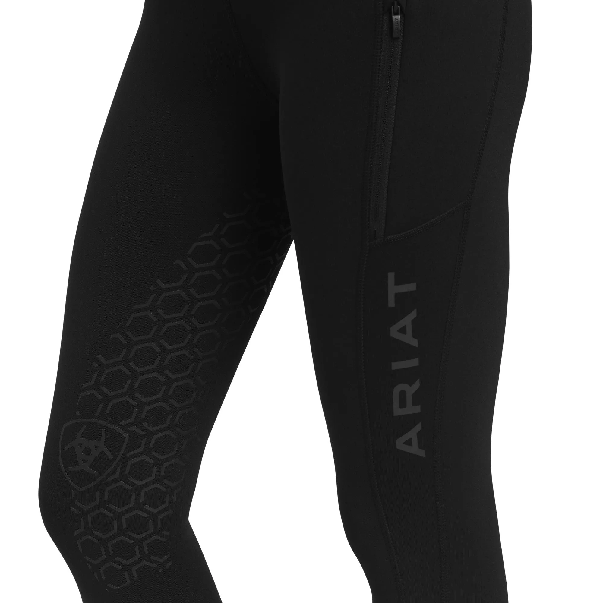 Ariat Ladies Venture Thermal Half Grip Tights - Black