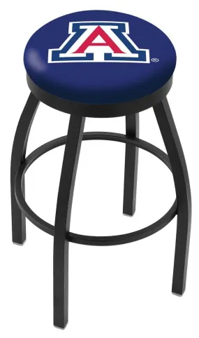 Arizona Wildcats HBS Black Swivel Bar Stool with Blue Cushion