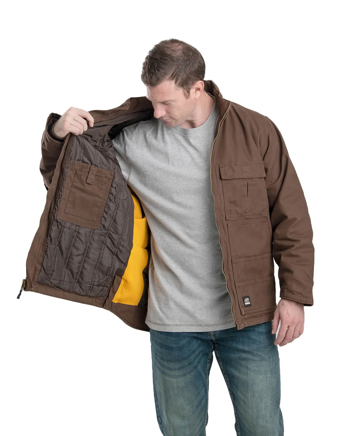 Berne Mens Bark 100% Cotton Chore Coat