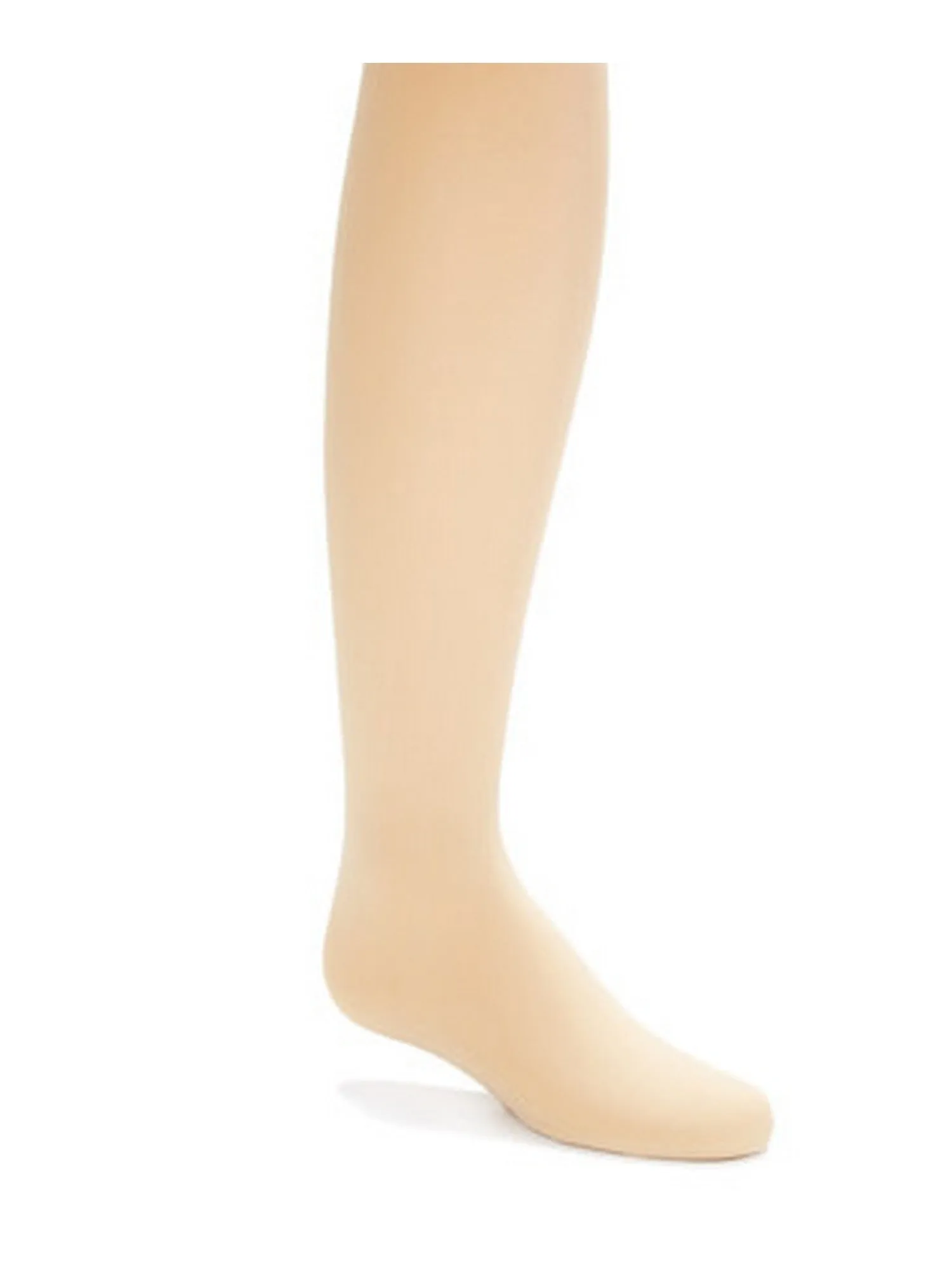 Big Girls Tan Solid Color Stretchy Soft Footed Tights 8-15