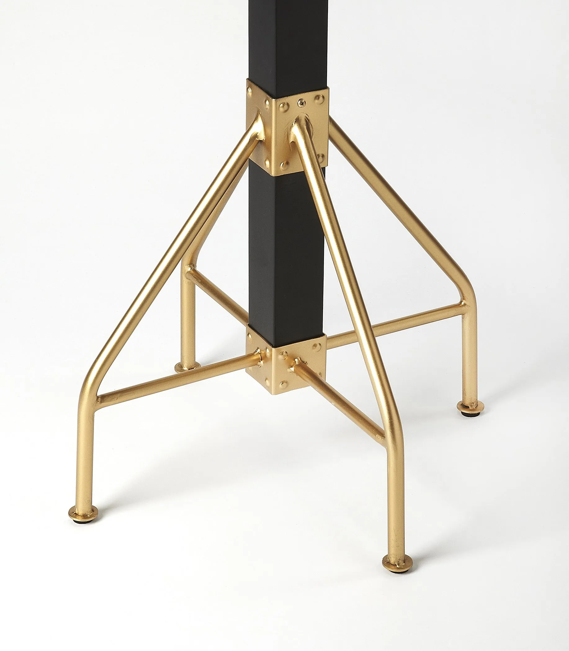 Black and Gold Mid Century Modern Coat Rack