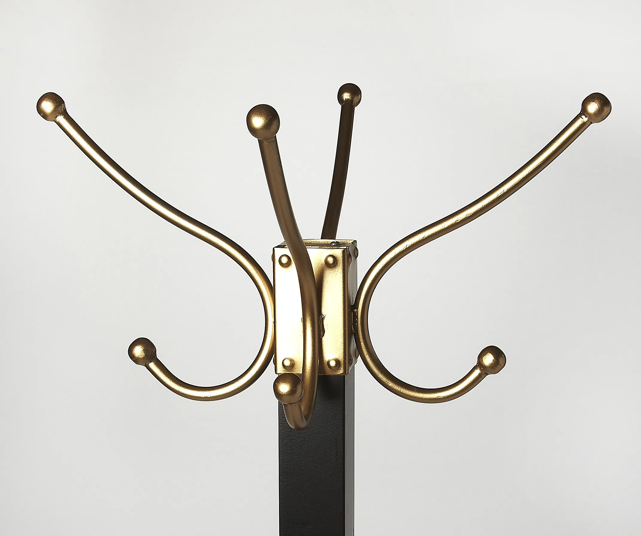 Black and Gold Mid Century Modern Coat Rack