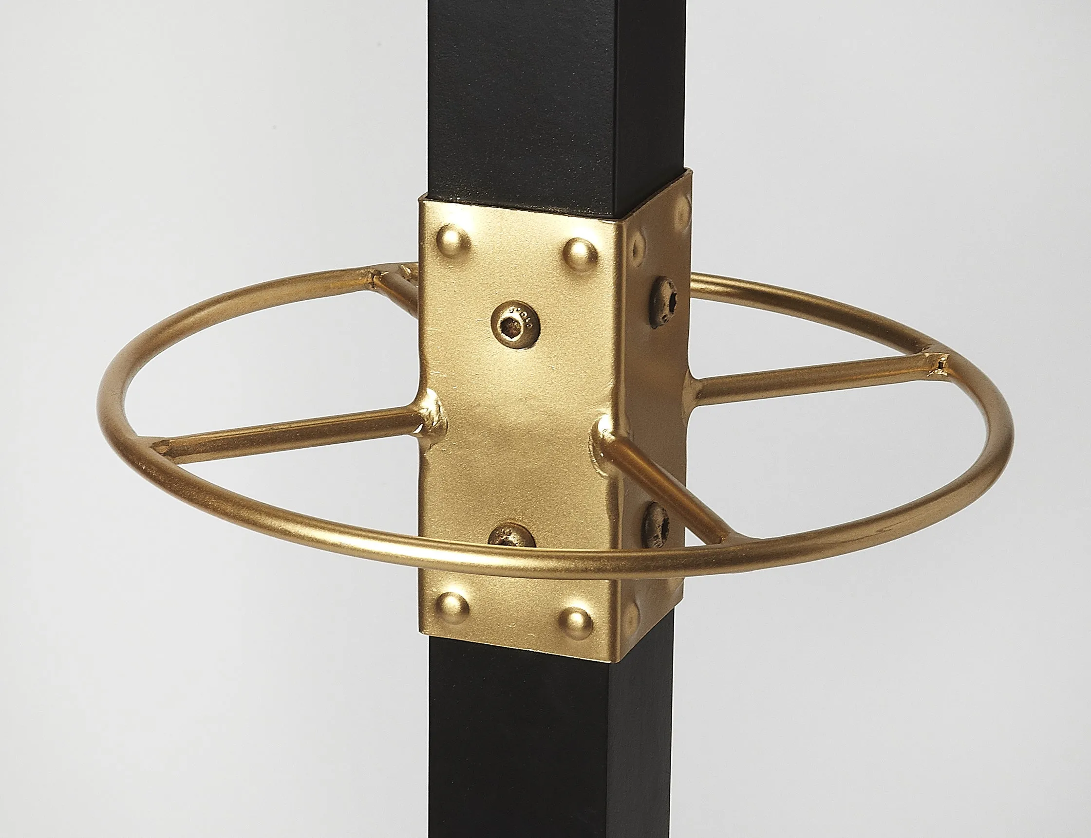 Black and Gold Mid Century Modern Coat Rack