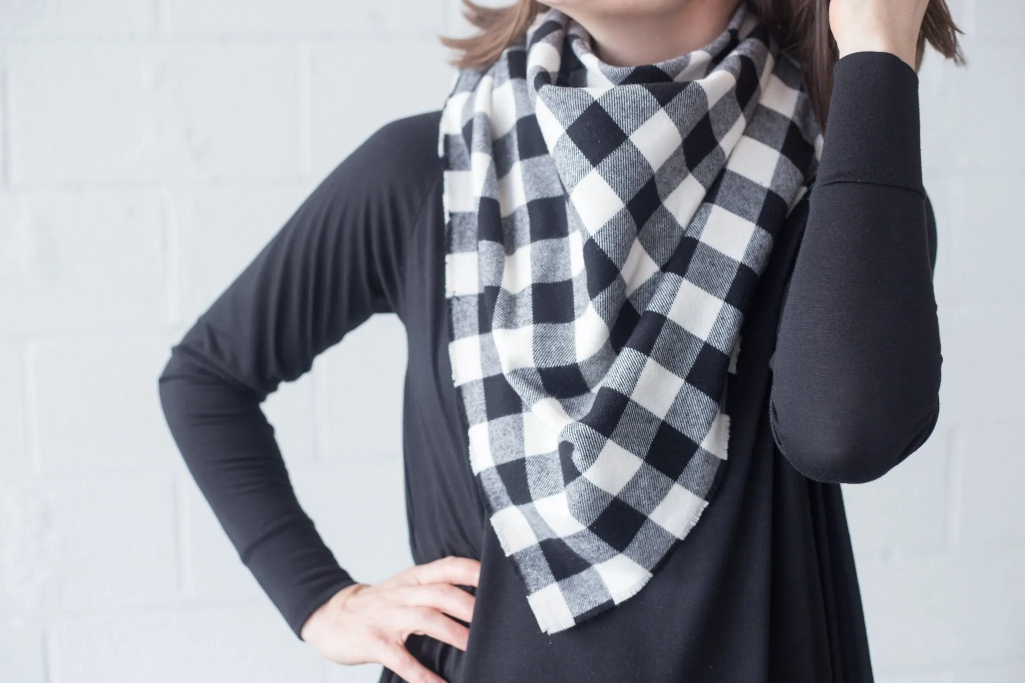 Blanket Scarf - Blue Buffalo Plaid