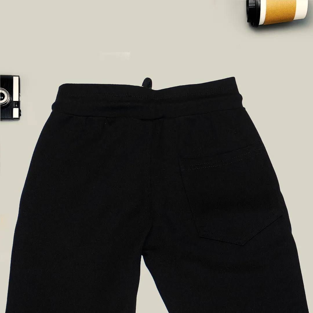 Boys Black Solid Jeans