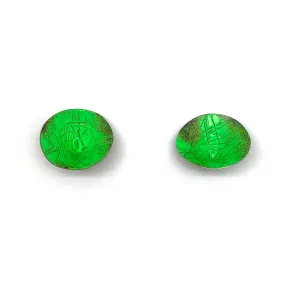 Bright Green Cone Earrings