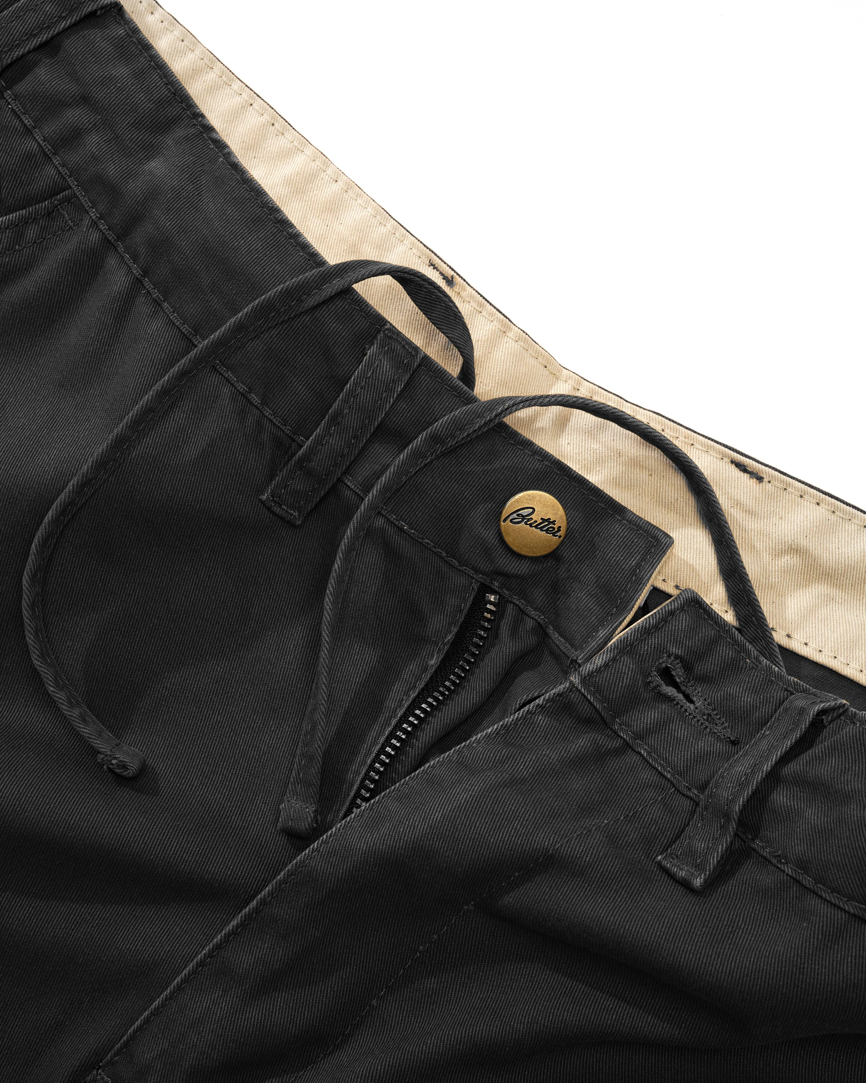 Butter Goods Field Cargo Pants Washed Black