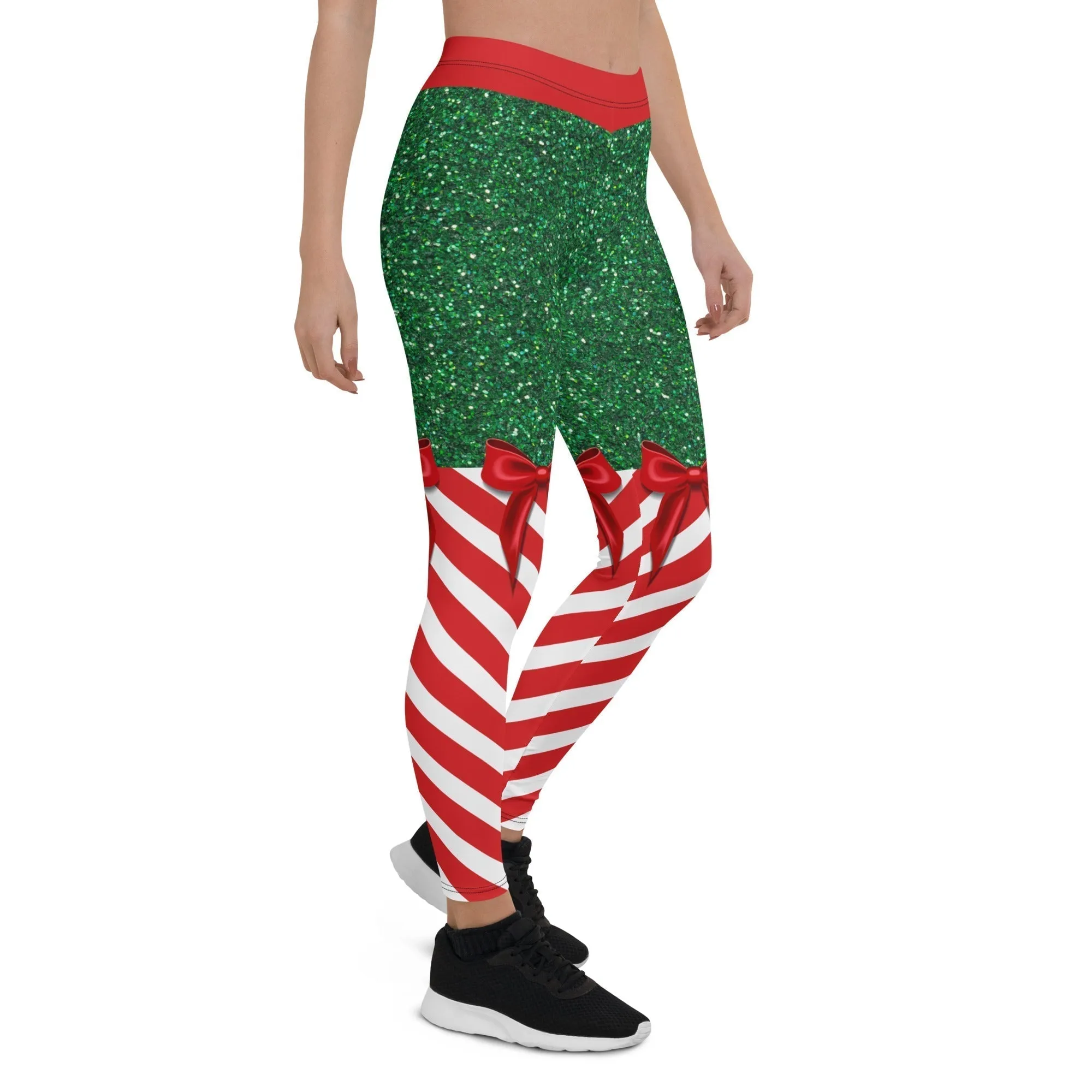 Candy Stripe Christmas Leggings