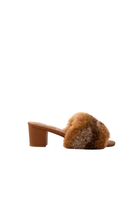 CARAMEL ALPACA CARPET MULES