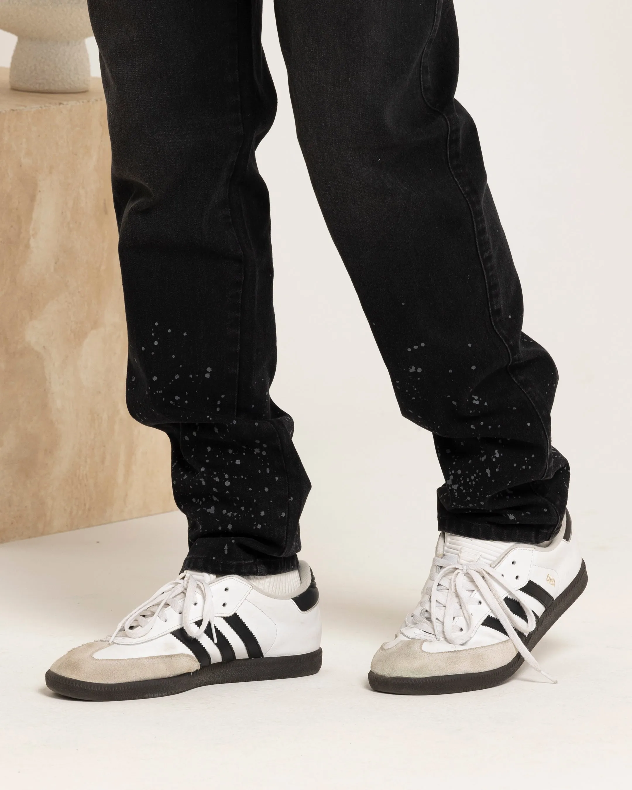 Carre Splash Jeans Black