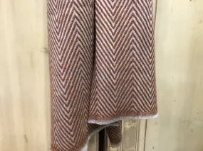 Cashmere Scarf - Tobacco Zigzag