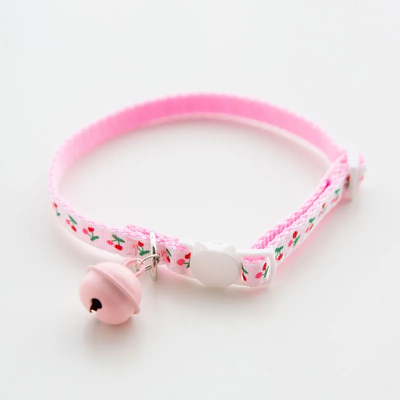 Cat Kitty Pastel Strap Bell Choker