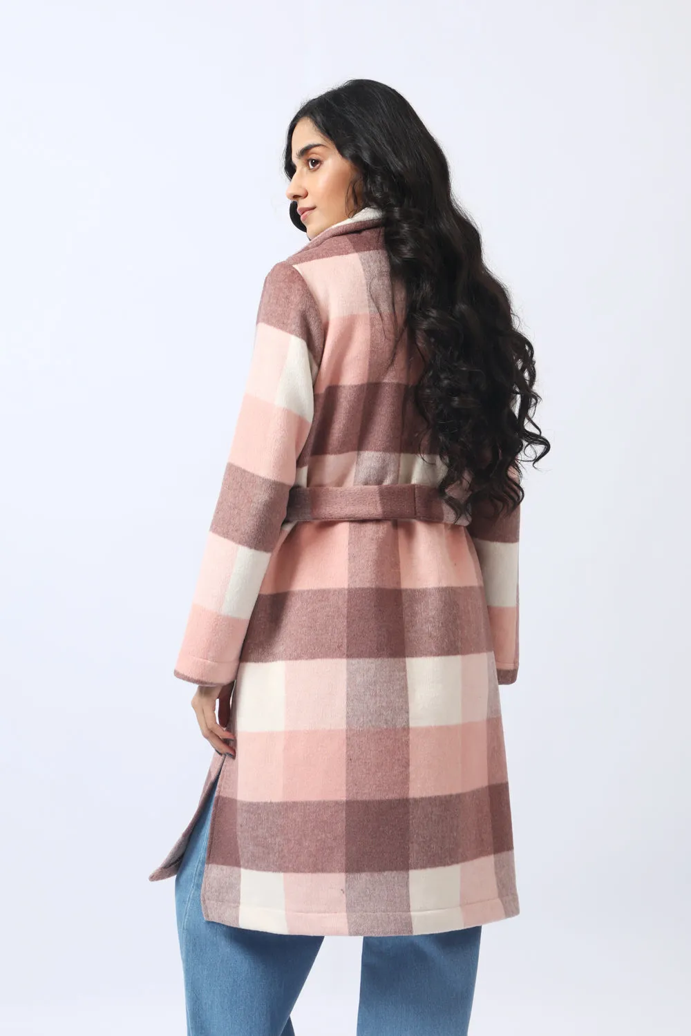 CHECKERED LONG COAT