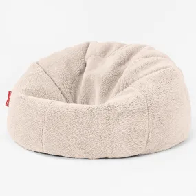 Classic Bean Bag Chair - Teddy Faux Fur Cream