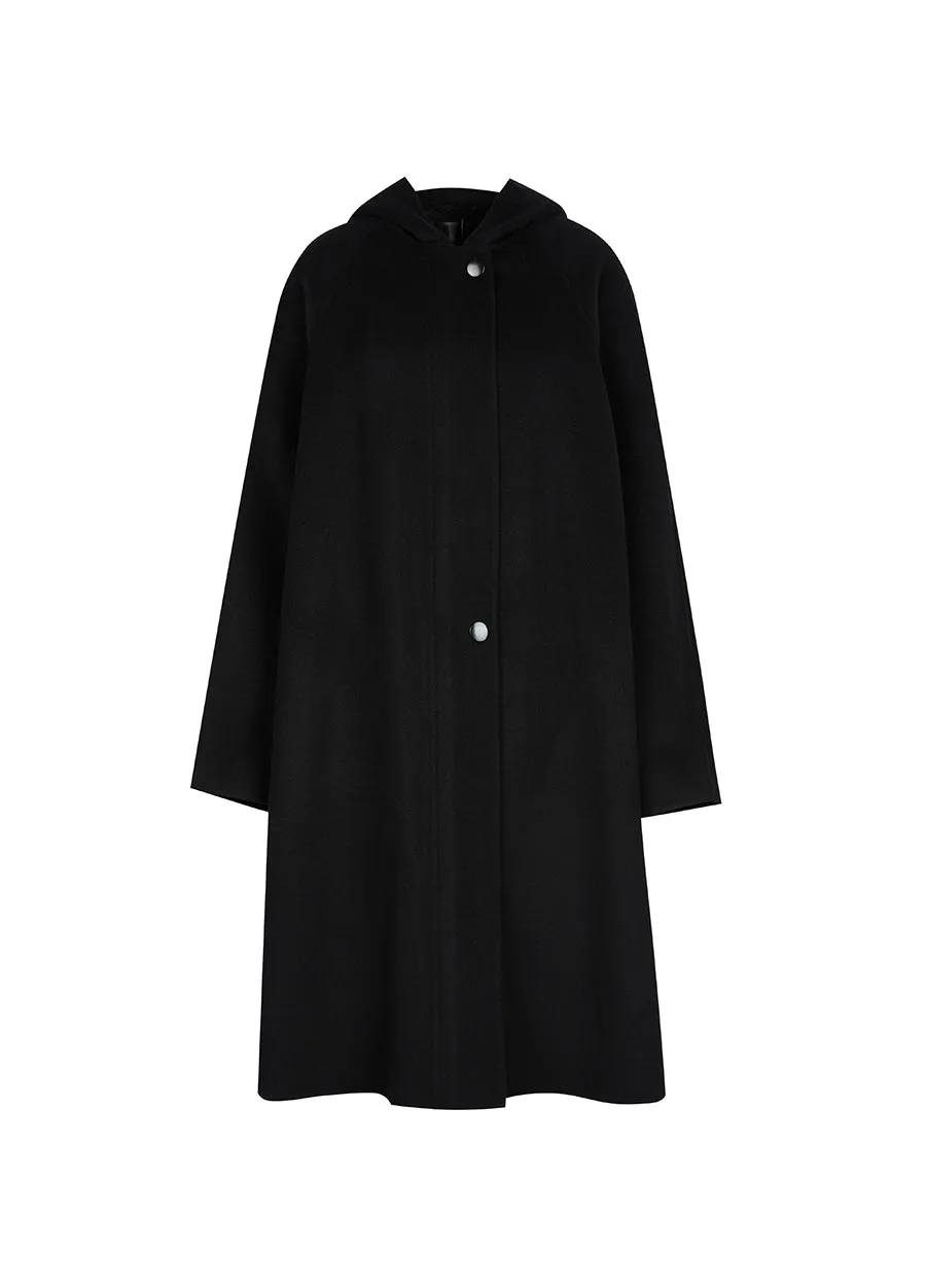 Coat / JNBY Knee-length Hooded Wool Coat