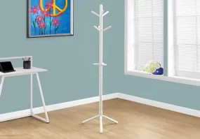 Coat Rack - 69"H / White Wood Contemporary Style