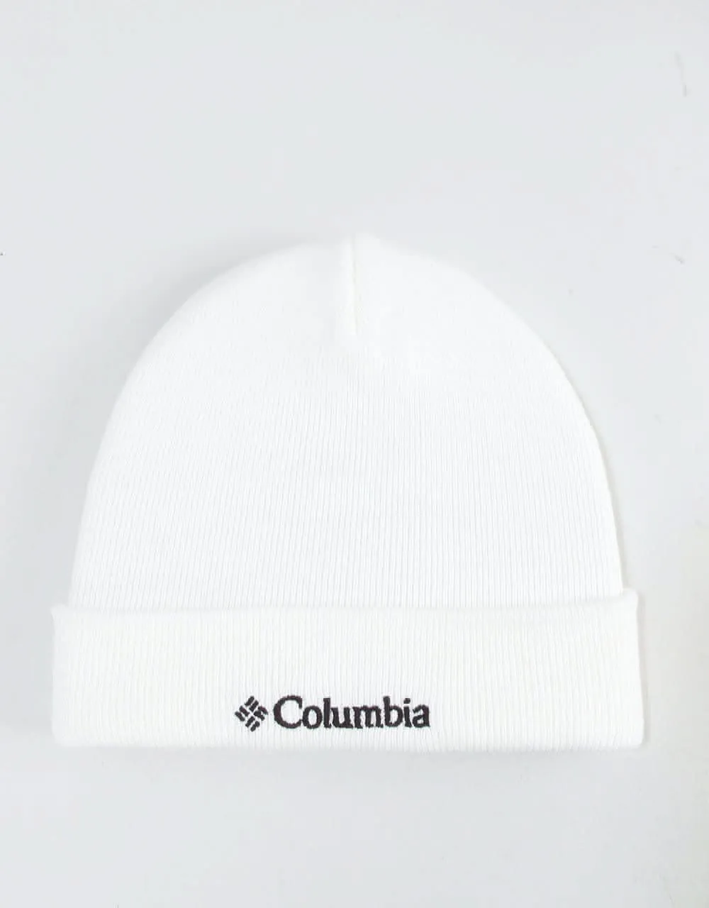 Columbia Cuffed Logo Beanie - White/Black