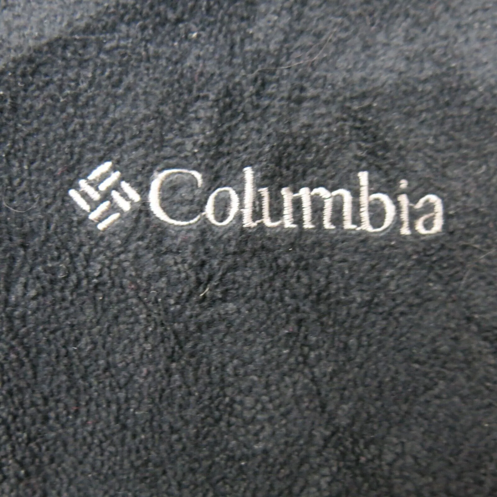 Columbia Womens Fleece Jacket Full Zip Long Sleeve Mock Neck Logo Black Size XL