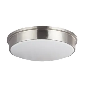 Contemporary Satin Steel Flush Mount