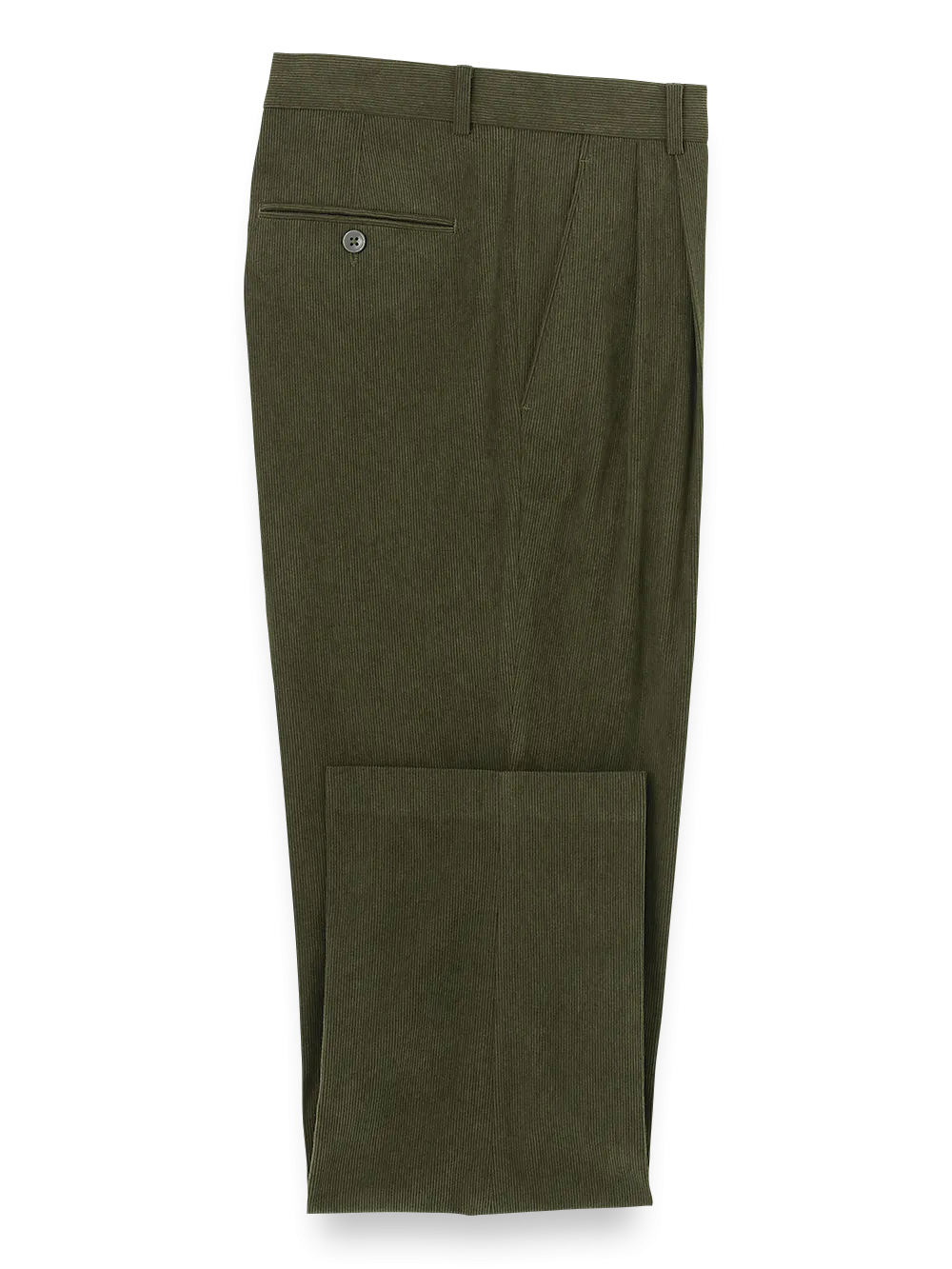 Corduroy Pleated Pants - Sage