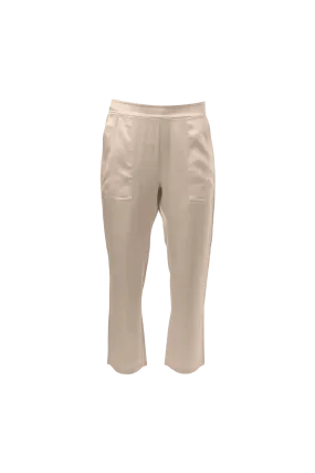 Cropped Silk Pants In Champagne