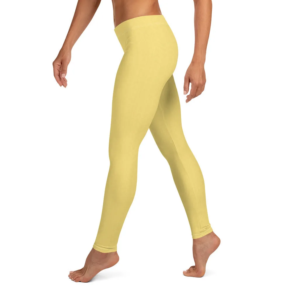 Daisy Yellow Low Waist Leggings