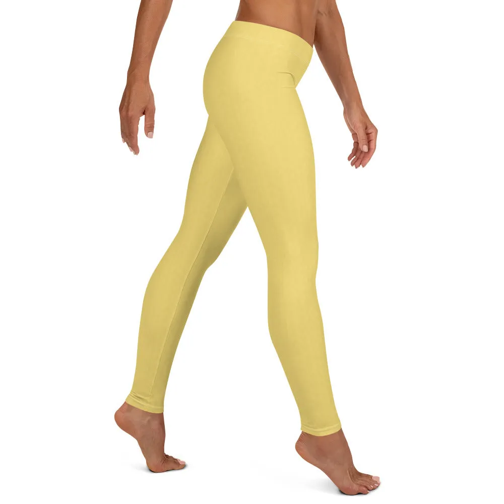 Daisy Yellow Low Waist Leggings