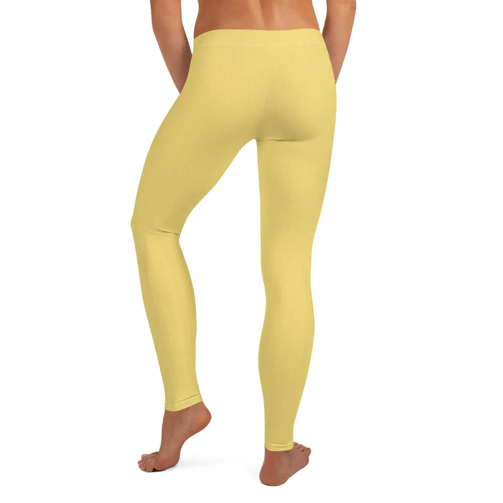 Daisy Yellow Low Waist Leggings