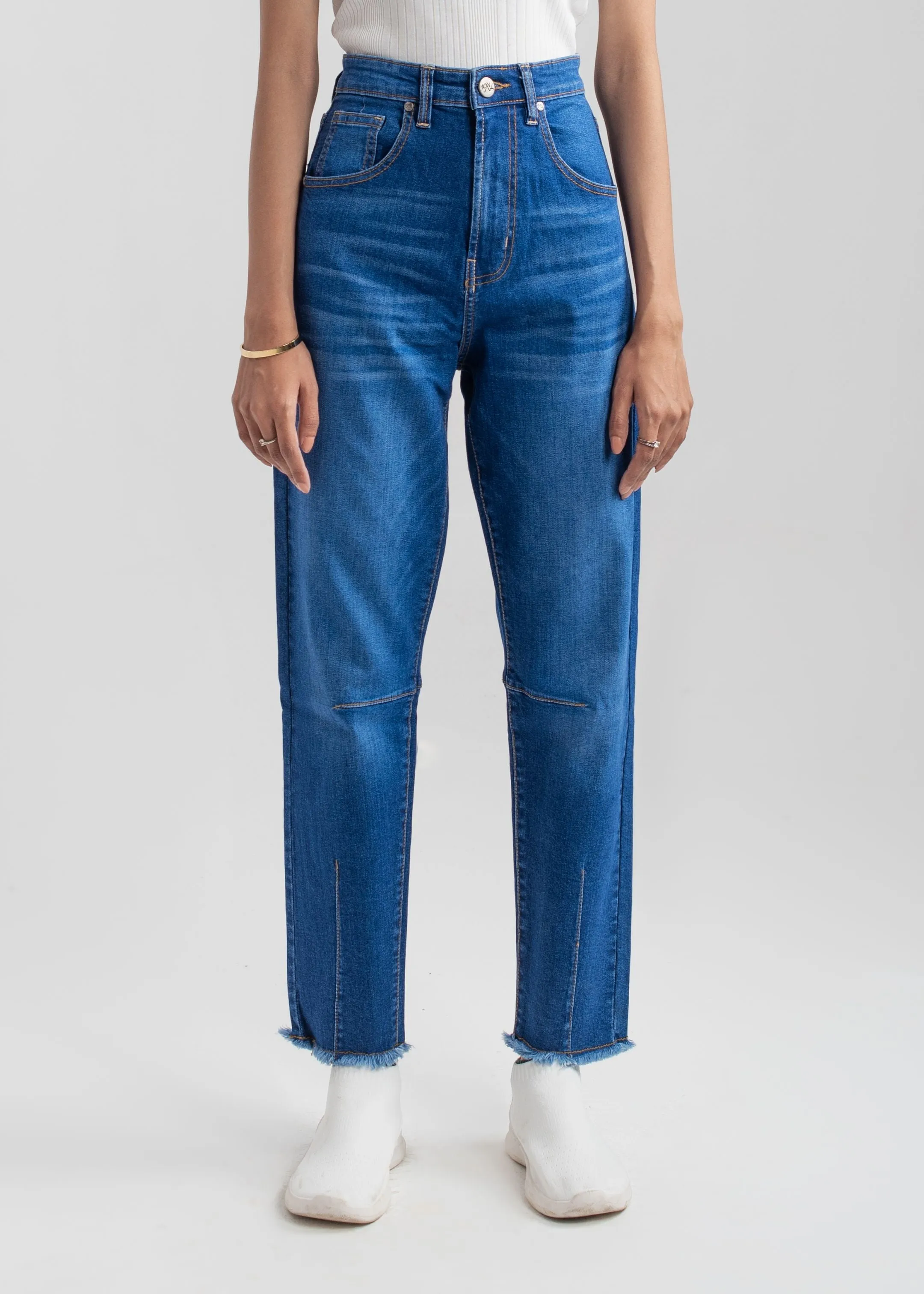 Dark Bromo Balloon Cropped Jeans