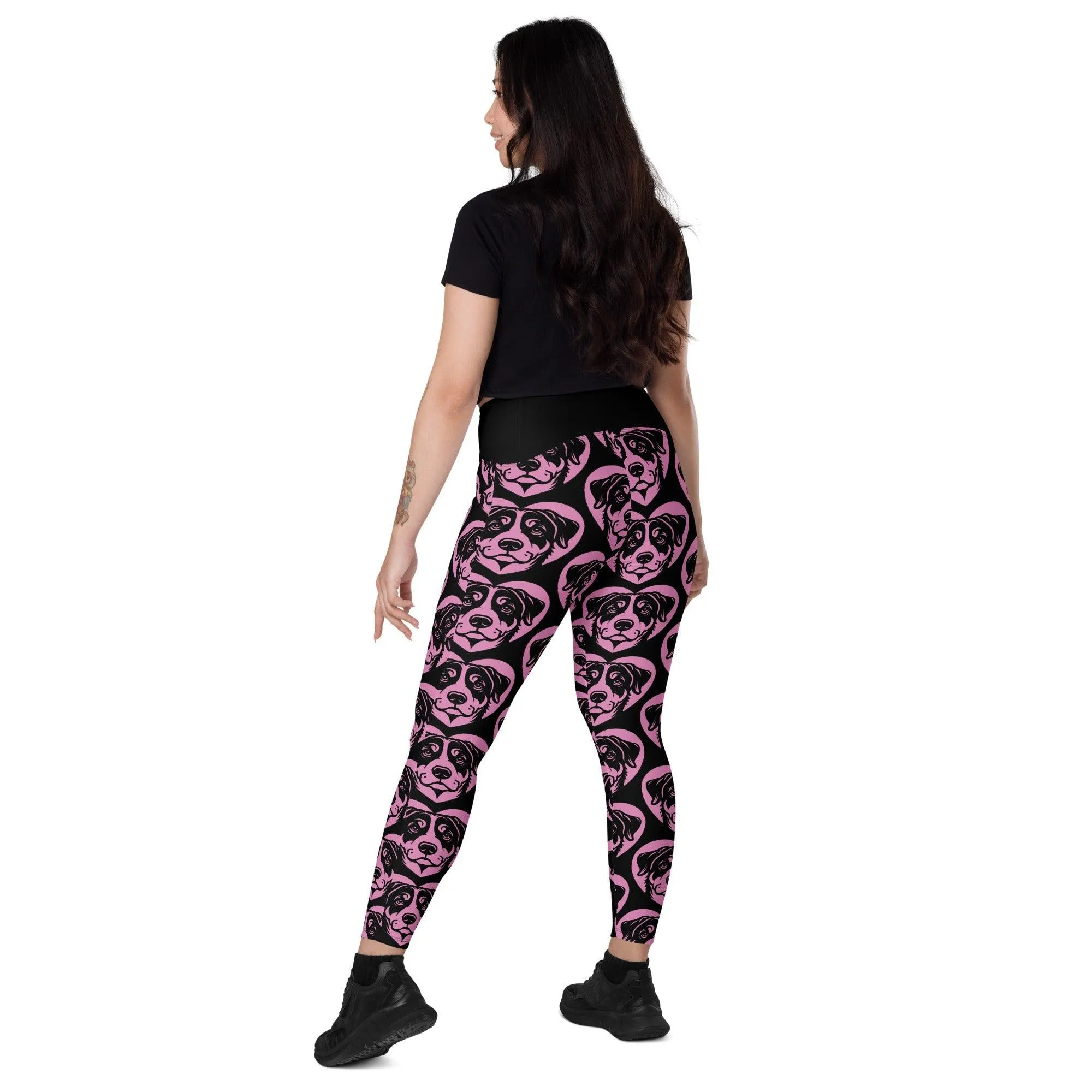 DOG BREED LEGGINGS with pockets - ENTLEBUCHER MOUNTAIN DOG - HERTTAHOUND - pink