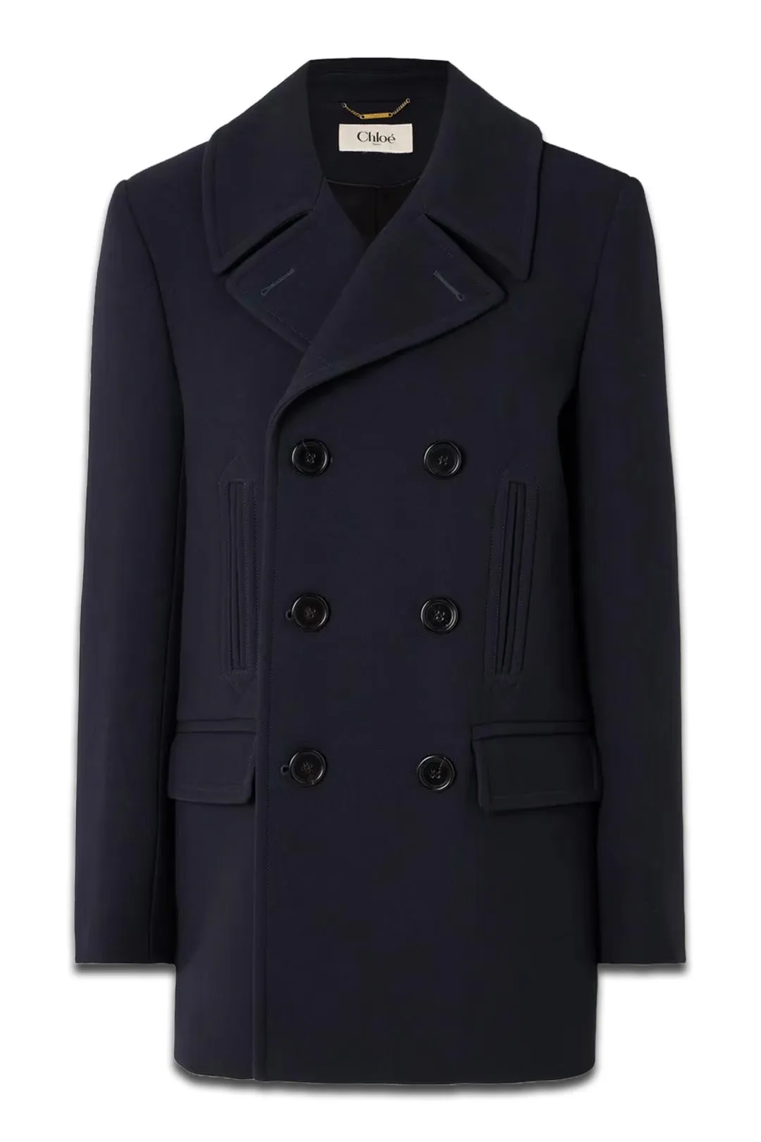 Double-breasted Wool-crepe Coat