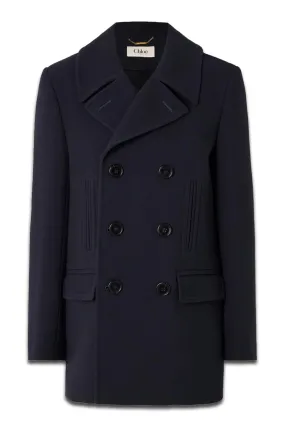 Double-breasted Wool-crepe Coat