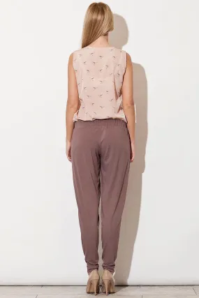 Elegant Comfort: Women's Tailored Trousers with Adjustable Waist Tie for Timeless Style