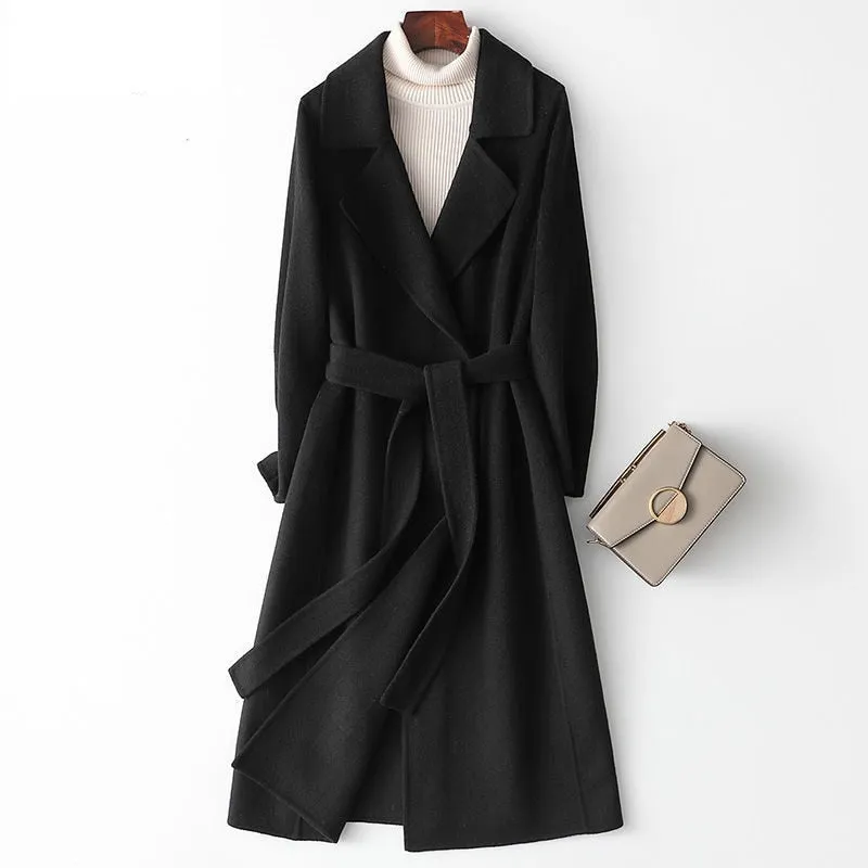 Elisie Woolen Belted Maxi Coats - 6 Colors