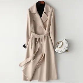 Elisie Woolen Belted Maxi Coats - 6 Colors