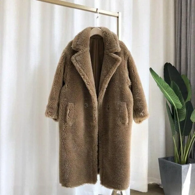 Faux Fur Teddy Outerwear Shaggy Coat