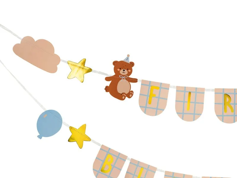 First Birthday Teddy Bear Party Bunting