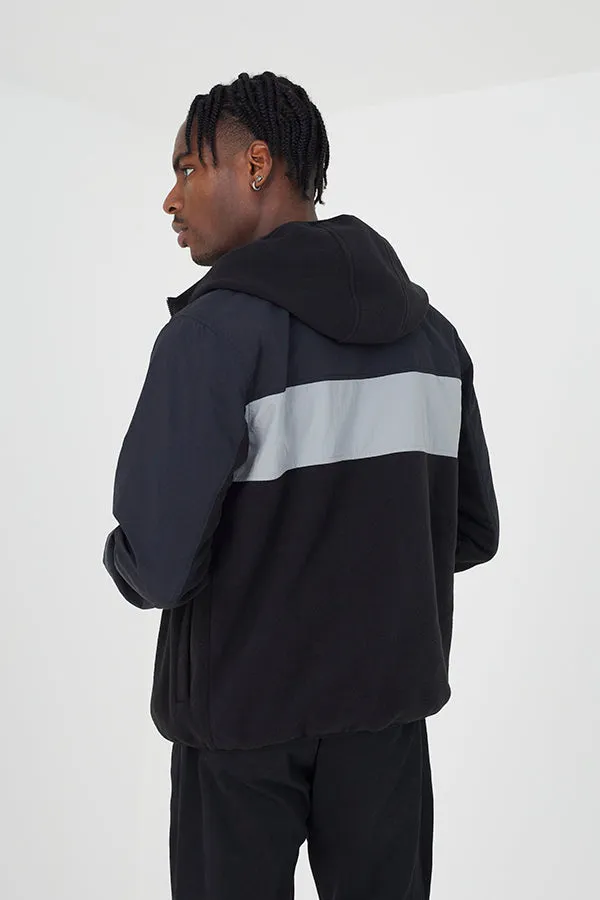 FLEECE / POLY MIX JACKET WITH CONTRAST PANELS