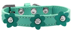 Flower Premium Collar Aqua With Jade Flowers Size 10