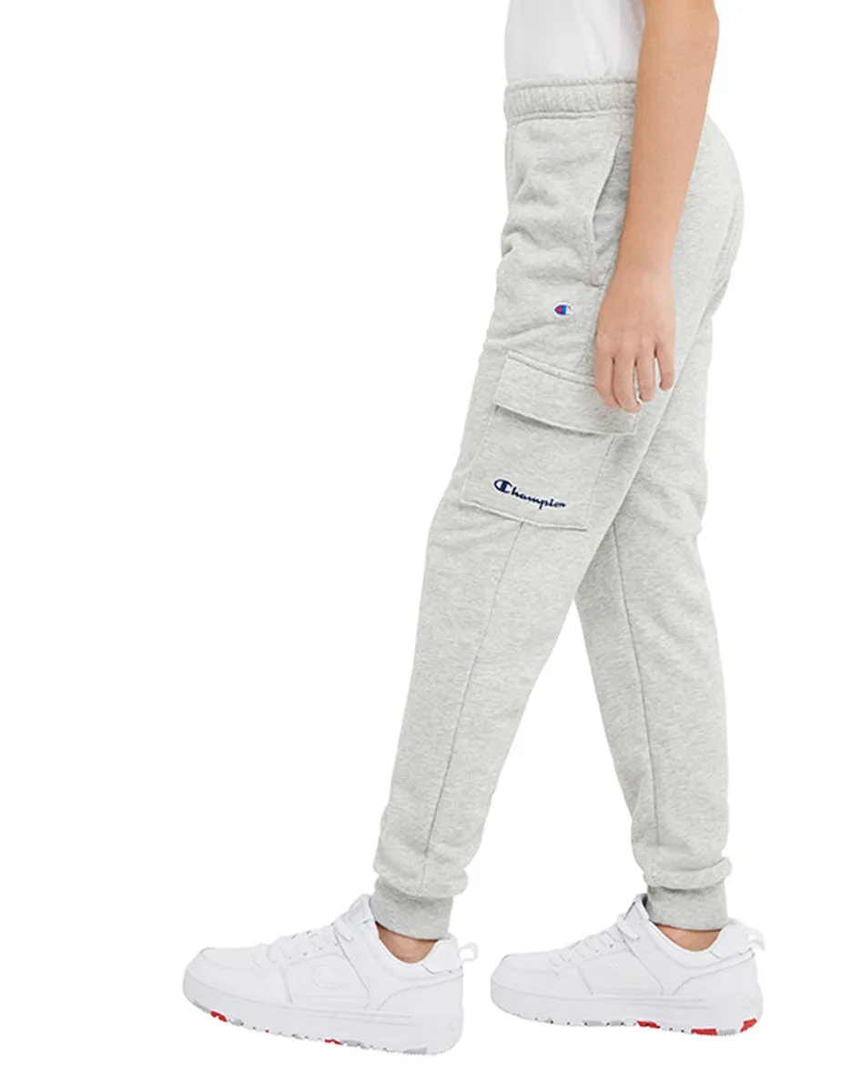 French Terry Cargo Pants For Boys, C Patch, 25" Kids