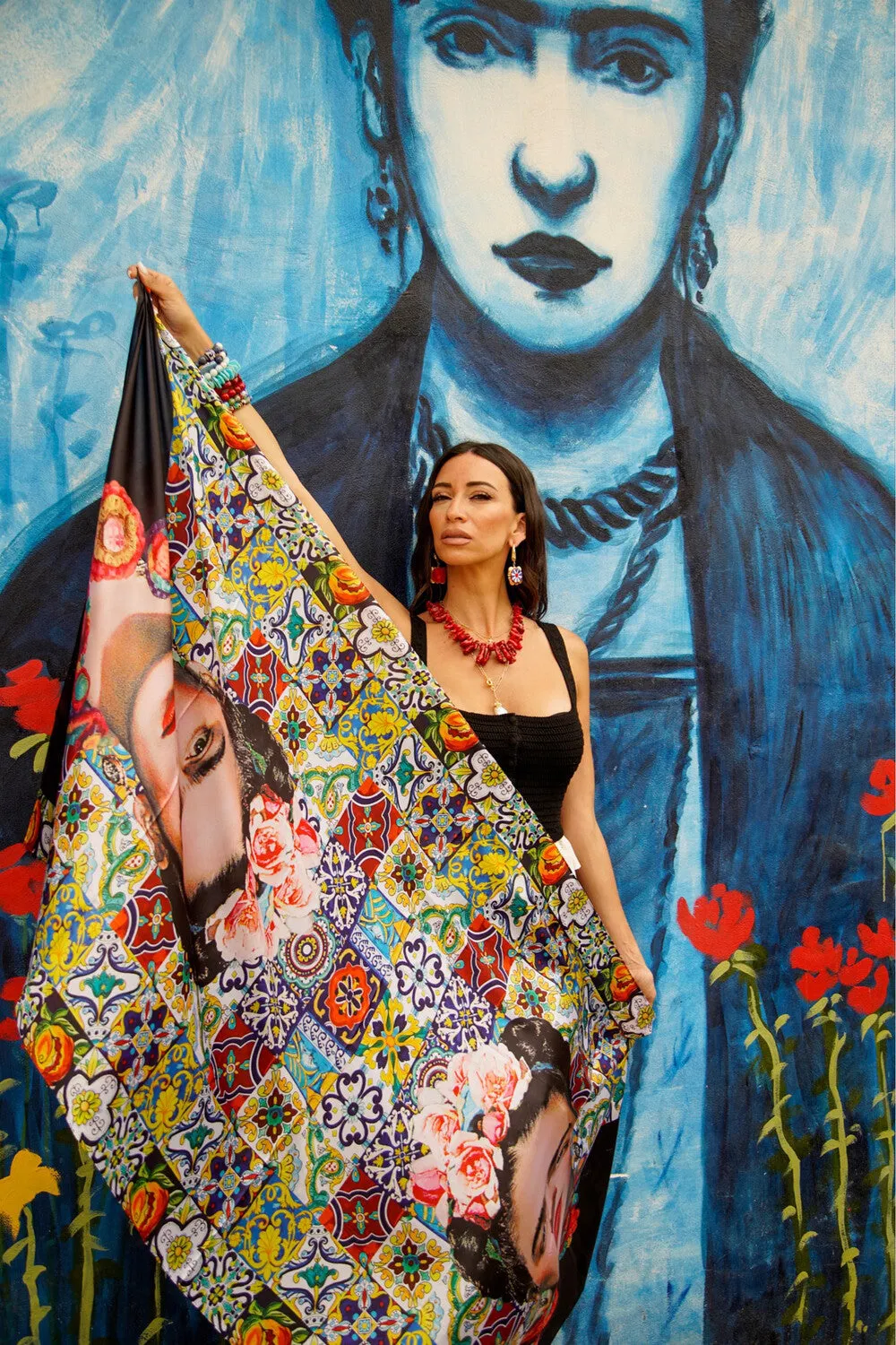 Frida Maiolica Print Foulard