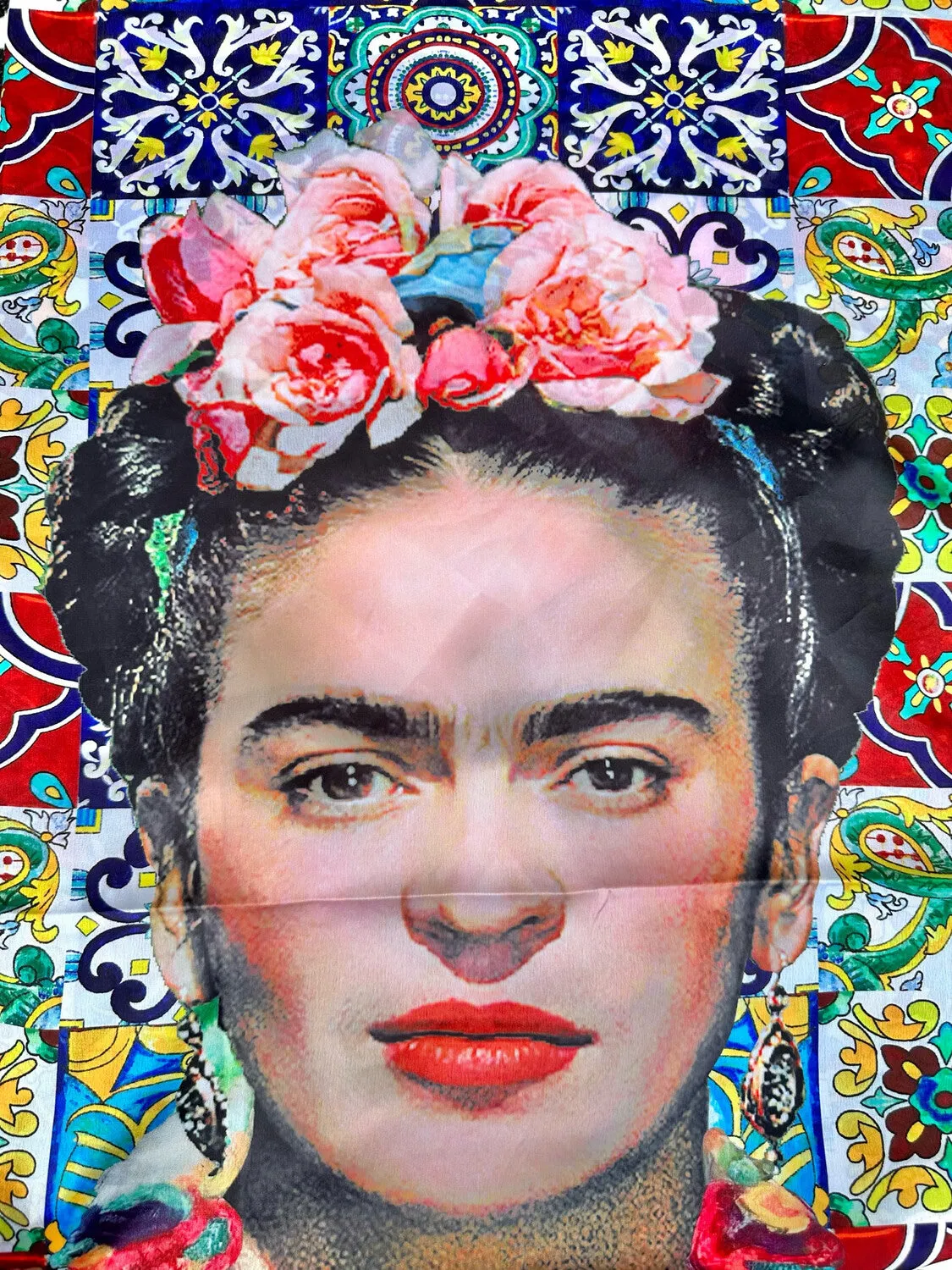 Frida Maiolica Print Foulard