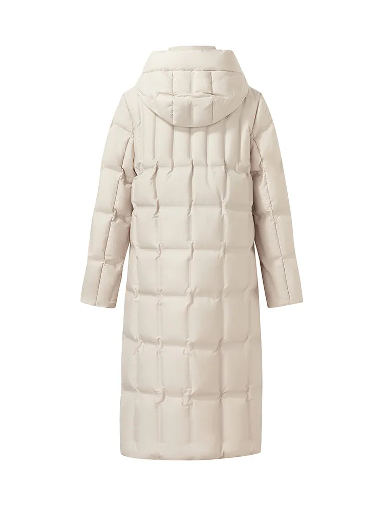 Full Length Hooded Goose Down Coat